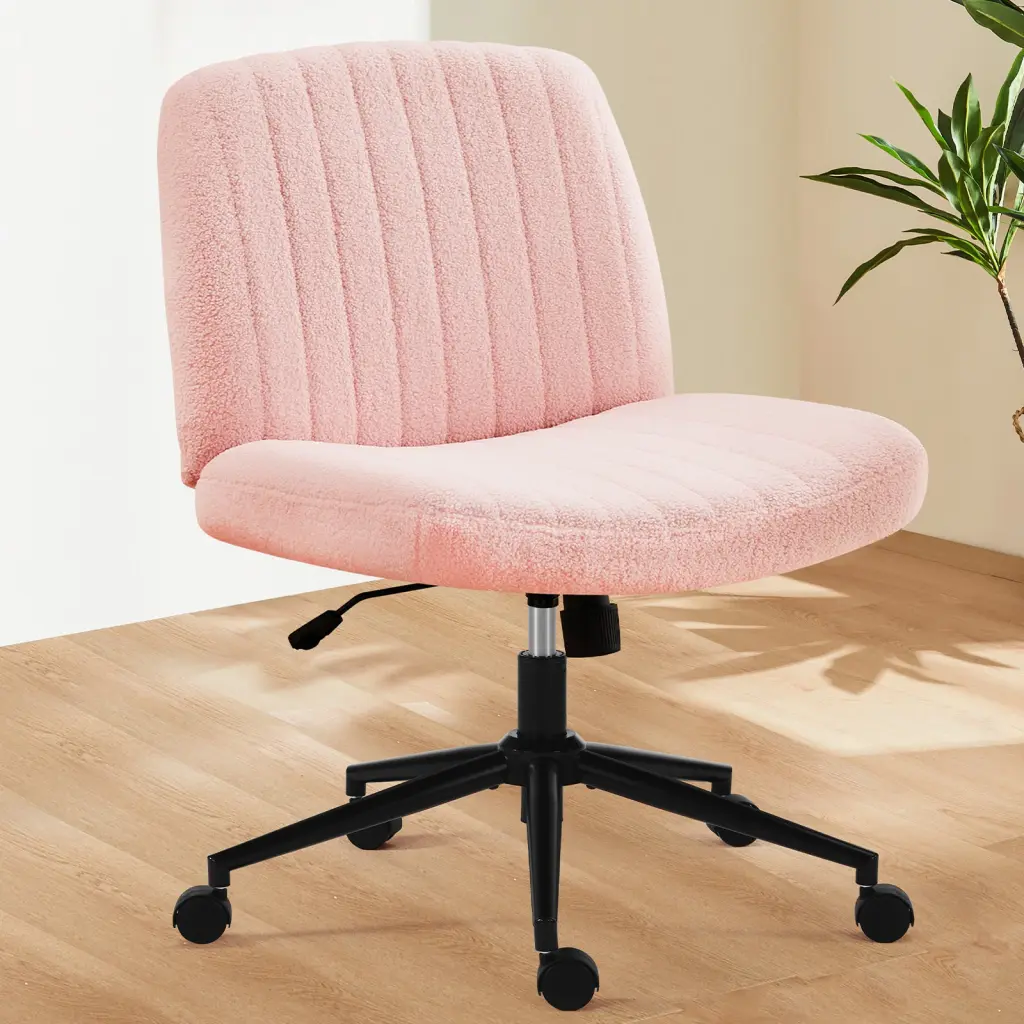 Armless Office Chair Adjustable Swivel Task Chair Computer Desk w2201