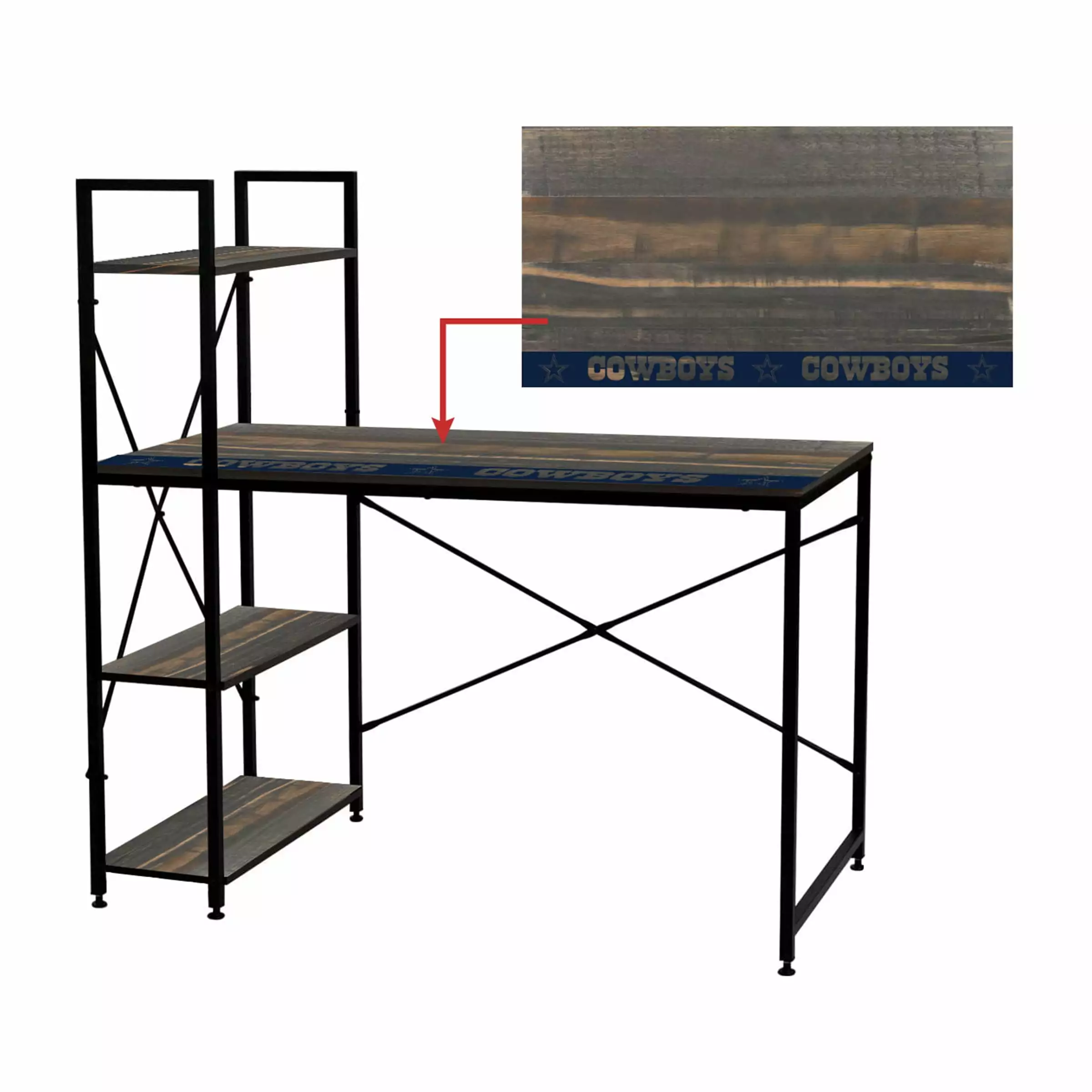 Imperial Dallas Cowboys Team Office Desk - NFL Themed Home Office Furniture