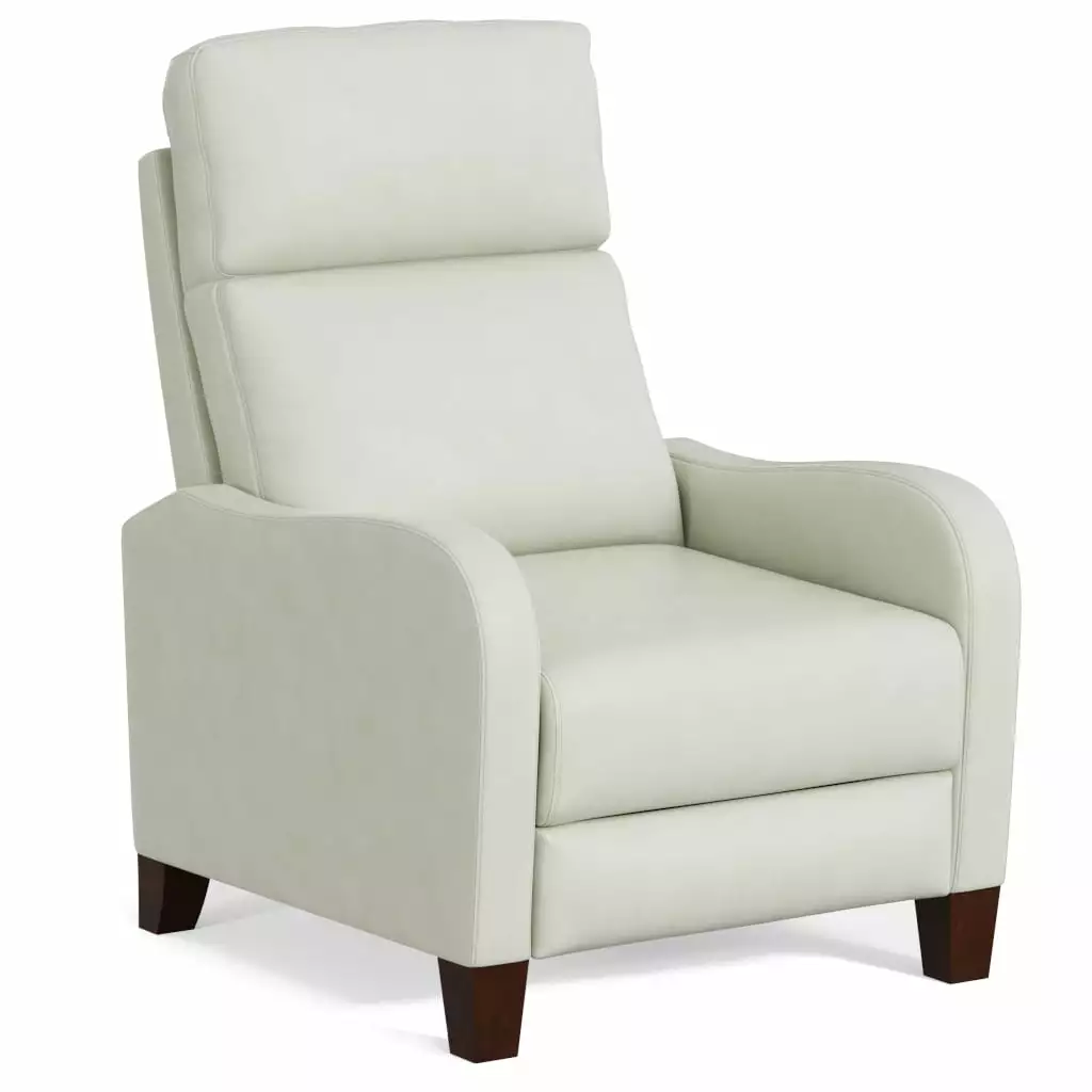 Sunset Trading Dana Pushback Traditional Leather Recliner White