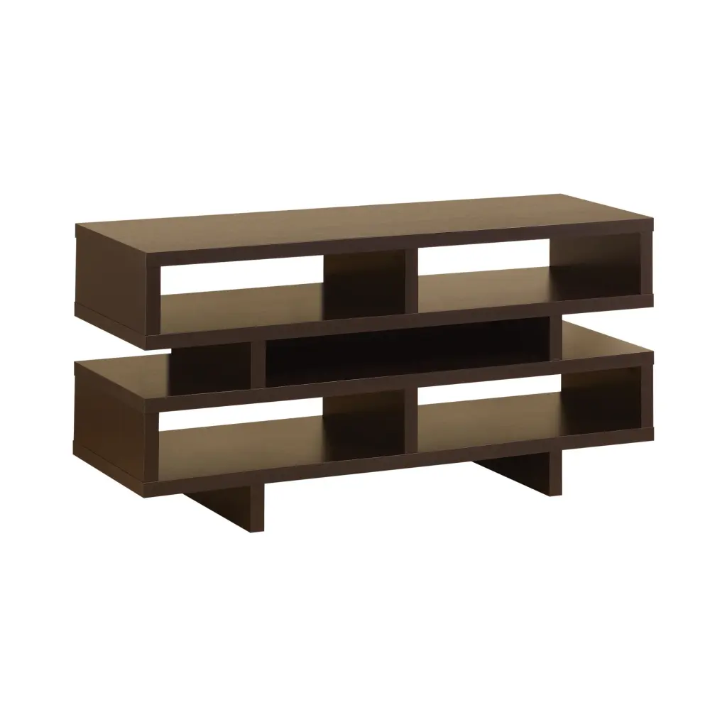 Contemporary Brown Particle Board TV Console Open Storage royal hampton