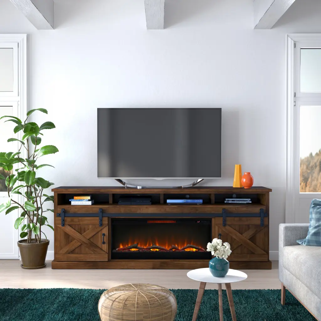 Farmhoutilize 93 Inch Electric Fireplace TV Stand TVs Up To 100 Inches bridgevine home
