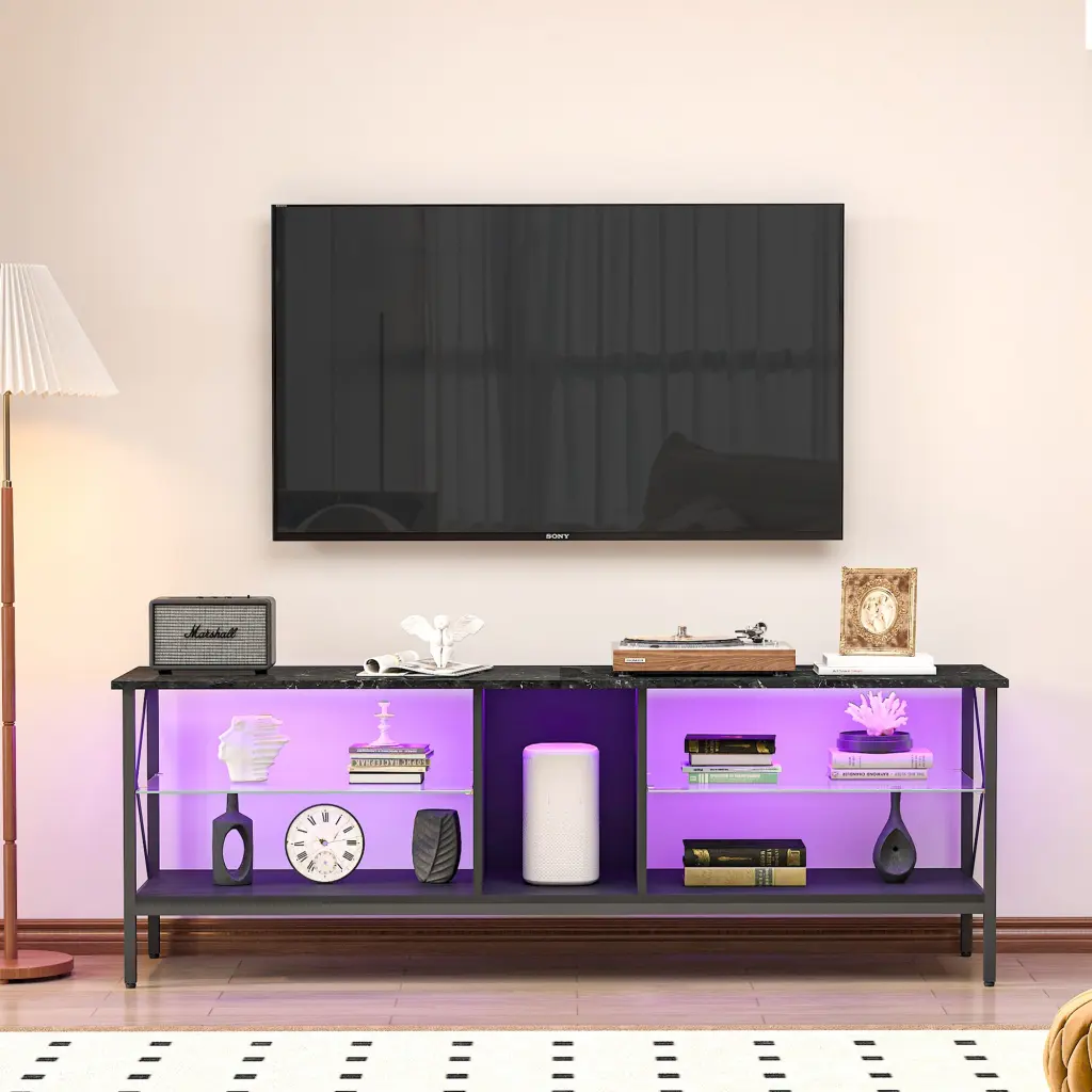 TV Stand Iron TV Cabinet Entertainment Center Media Console jxy furniture