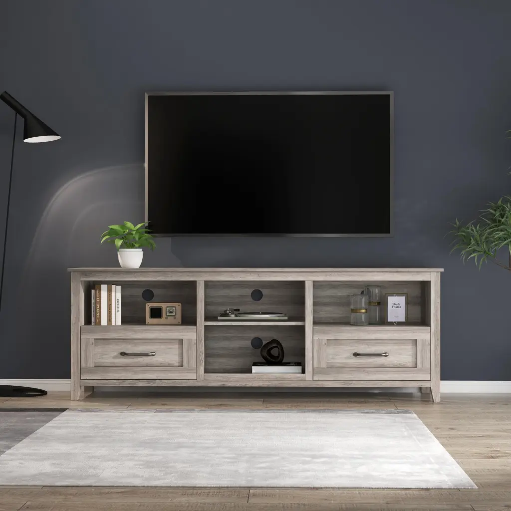 70.08 Inch TV Stand Living Room 2 Drawers samchy