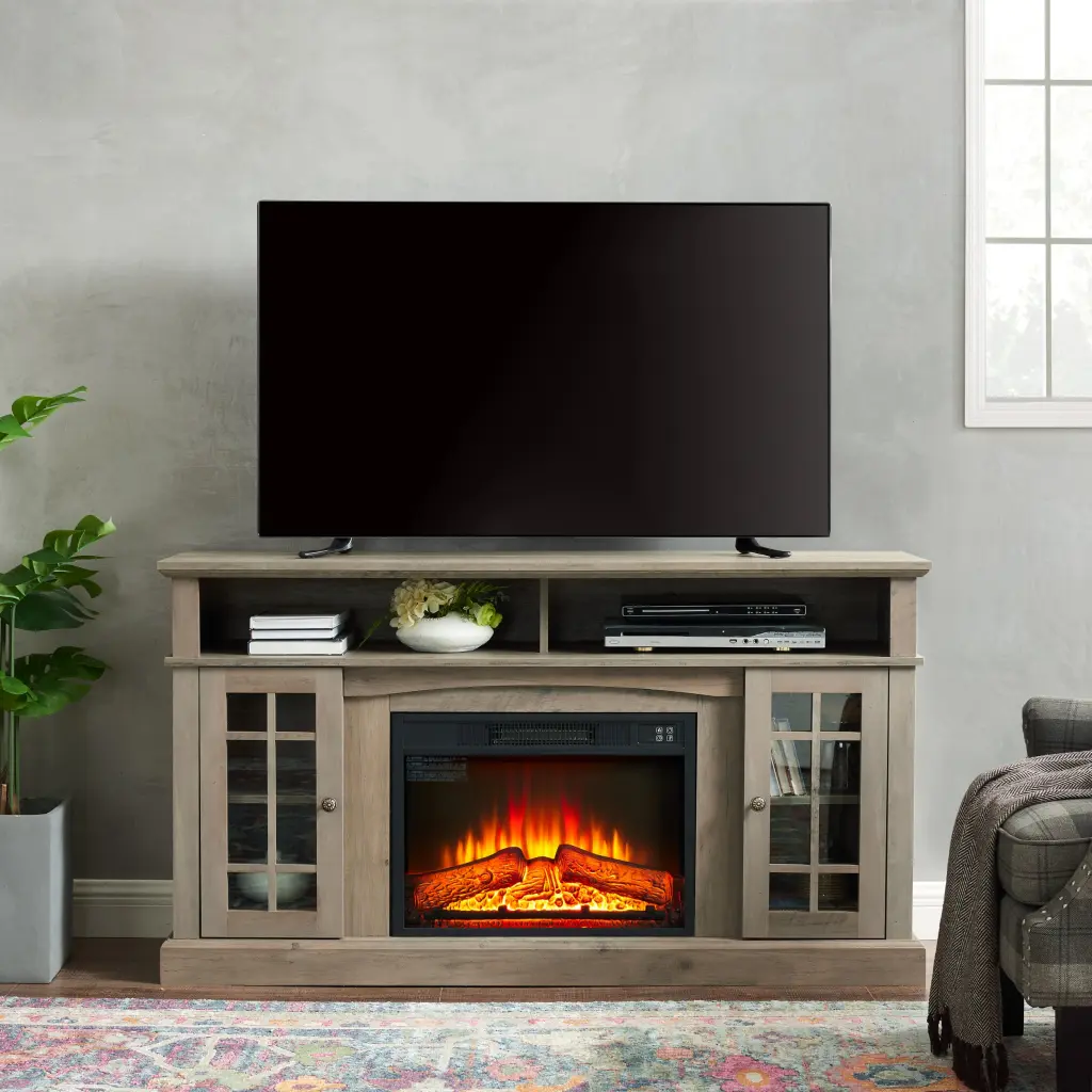 Timeless Tv Media Stand Modern Entertainment Console 23 Inch Fireplace Stylish TV Stand yilong furniture