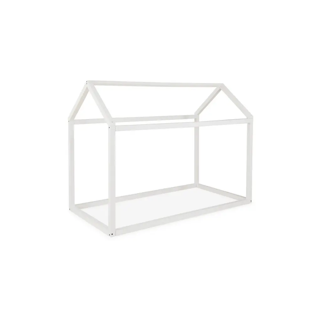 Twin Size Bed Frame Polished White Finish Modern Design Sturdy Construction royal hampton