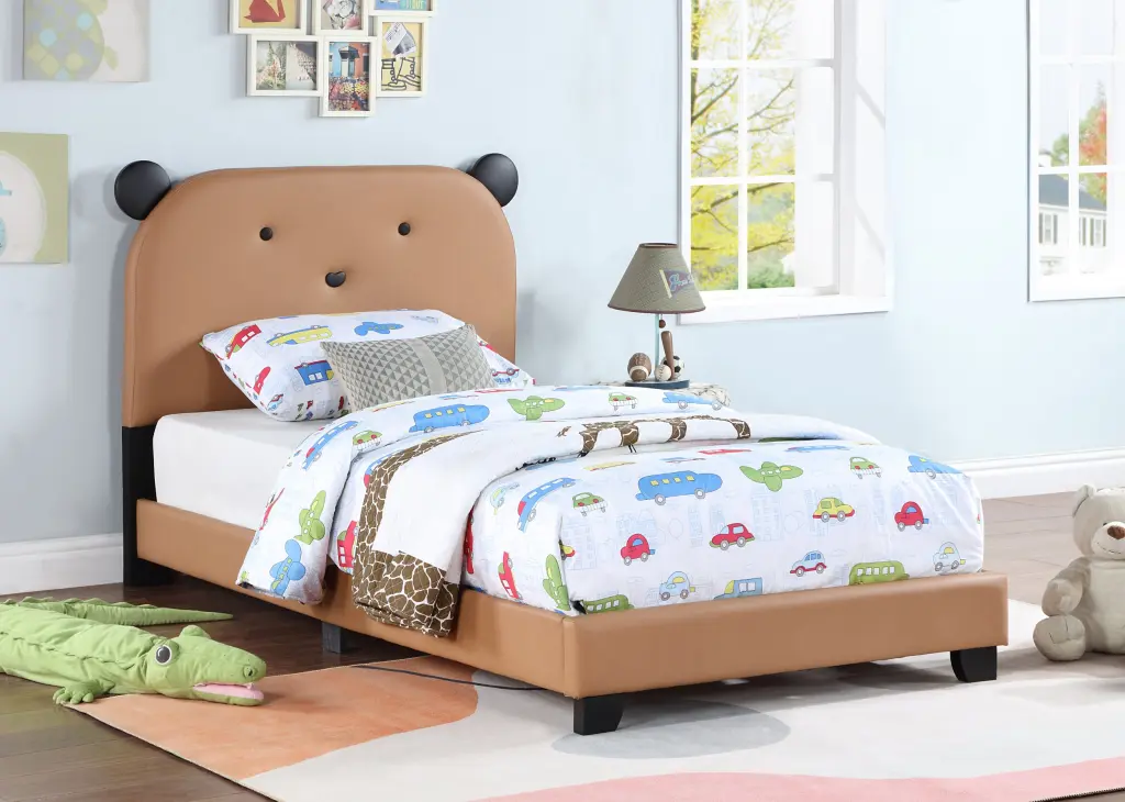Upholstered Twin Size Platform Bed Kids Wooden Frame and Slats fullbarn e-commerce