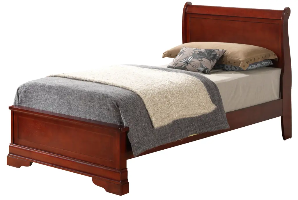 Louis Phillipe G3100E TB3 Twin Bed Cherry Particle Board Classic Bed Frame glory furniture