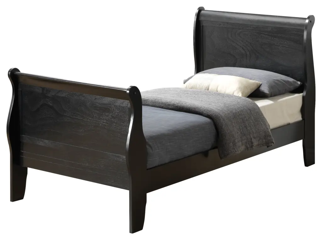 Louis Phillipe G3150A TB Twin Bed Black Particle Board glory furniture