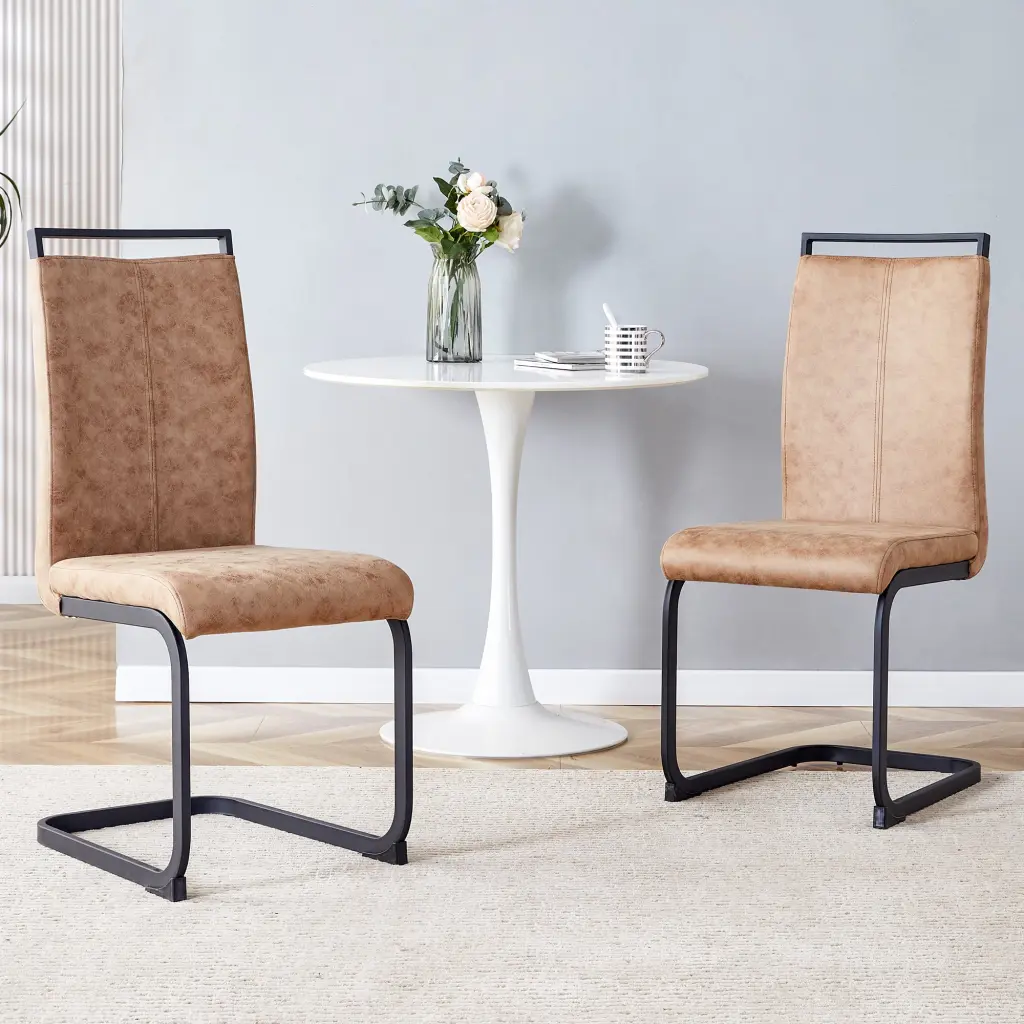 Tech Cloth High Back Upholstered Dining Chairs C Influence Set 2 droom w-1151