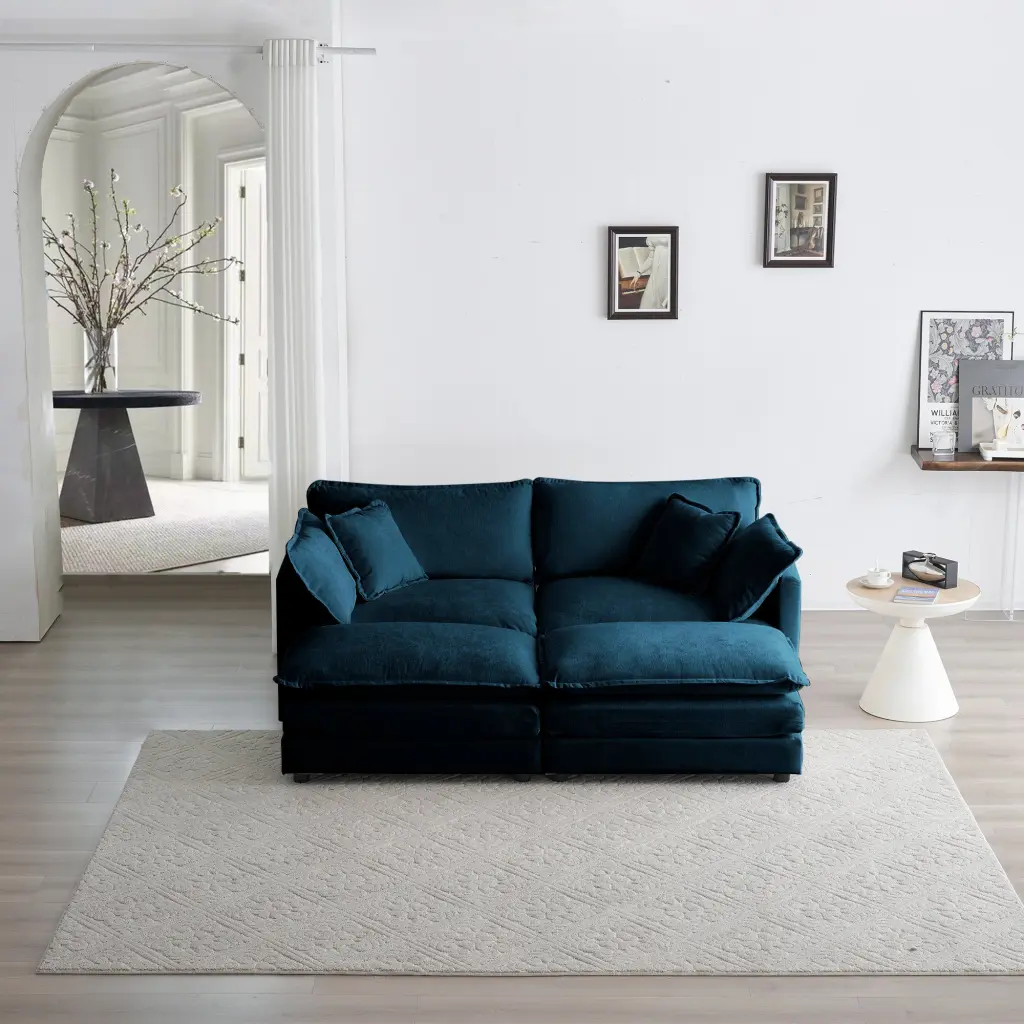 4 Piece Upholstered Sectional Sofa Set 2 Seater Sofa And 2 Piece Chaise ui furniture