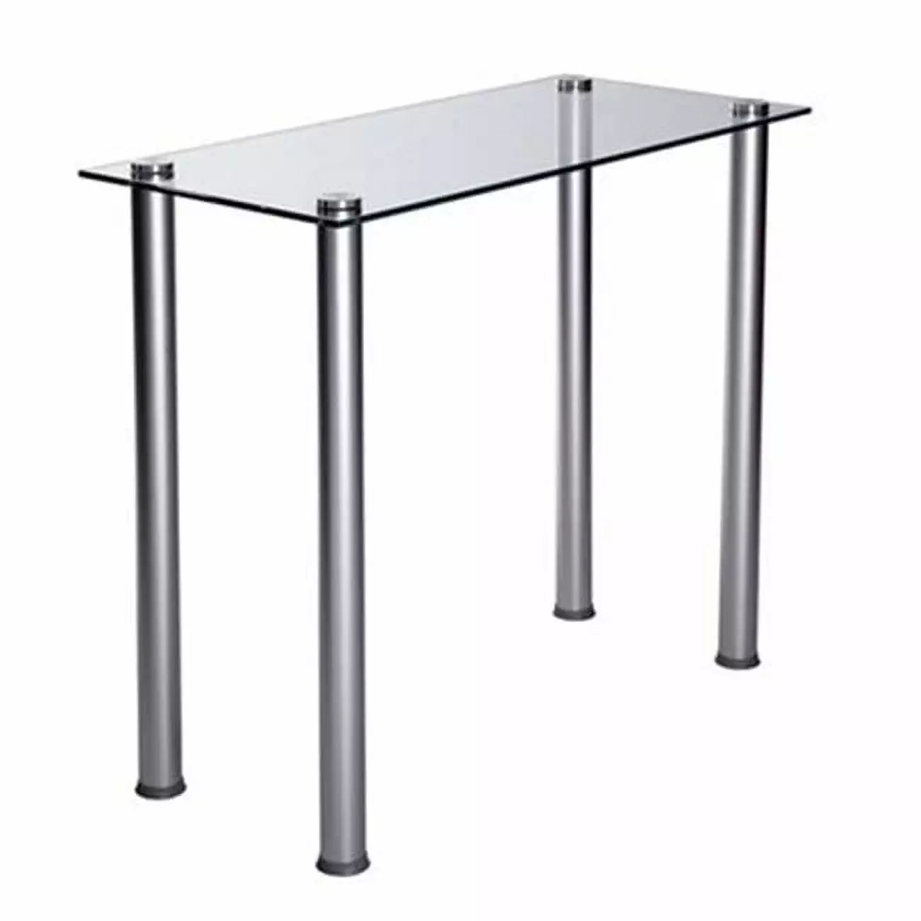 RTA Home and Office Black Tempered Glass Utility Desk Stand