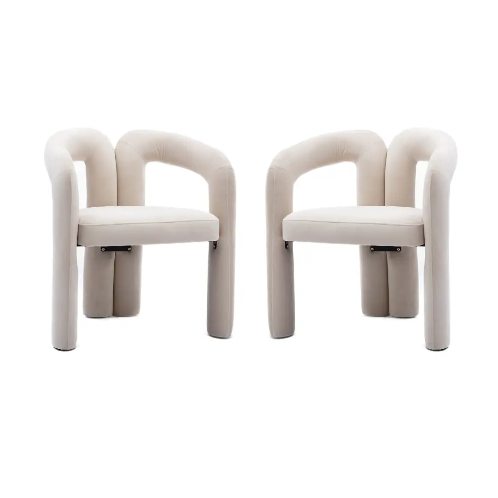 Coolmore Contemporary Crafted Velvet Fabric Upholstered Accent Dining Chair coolmore w-395