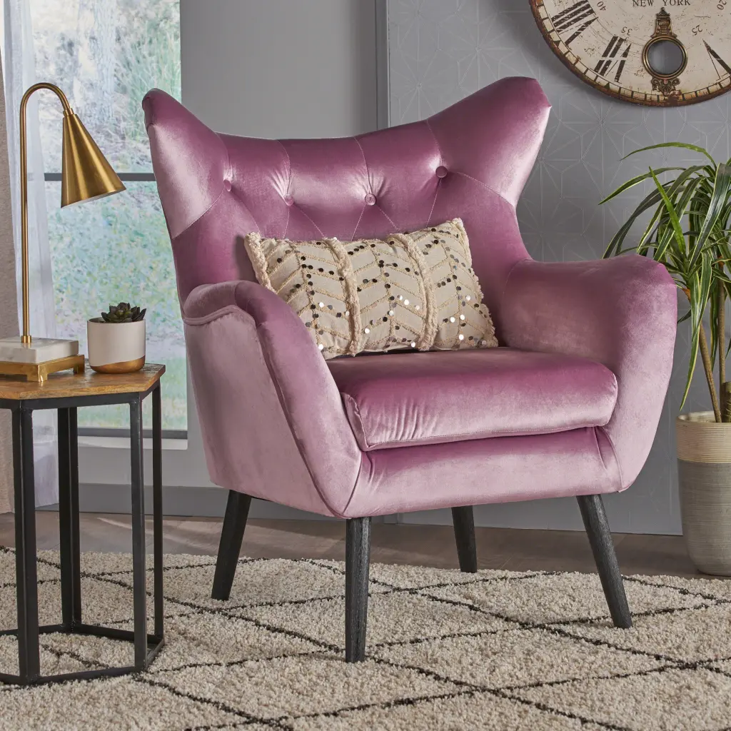Lavender Velvet Arm Chair Living Room or Bedroom nh-cloudhouse