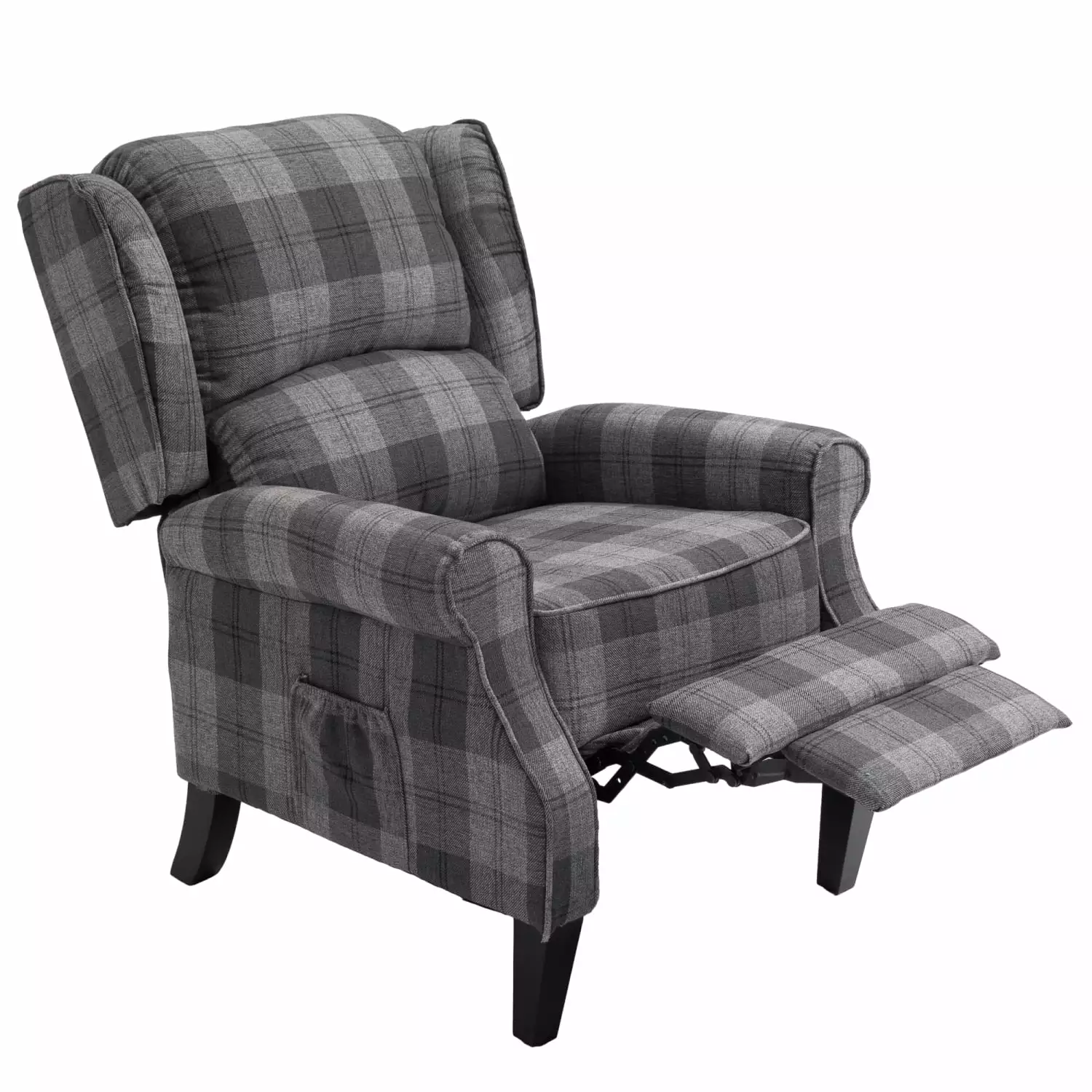 Vintage Golden Upholstered Recliner Armchair Tufted Backrest Living Room Ponnky