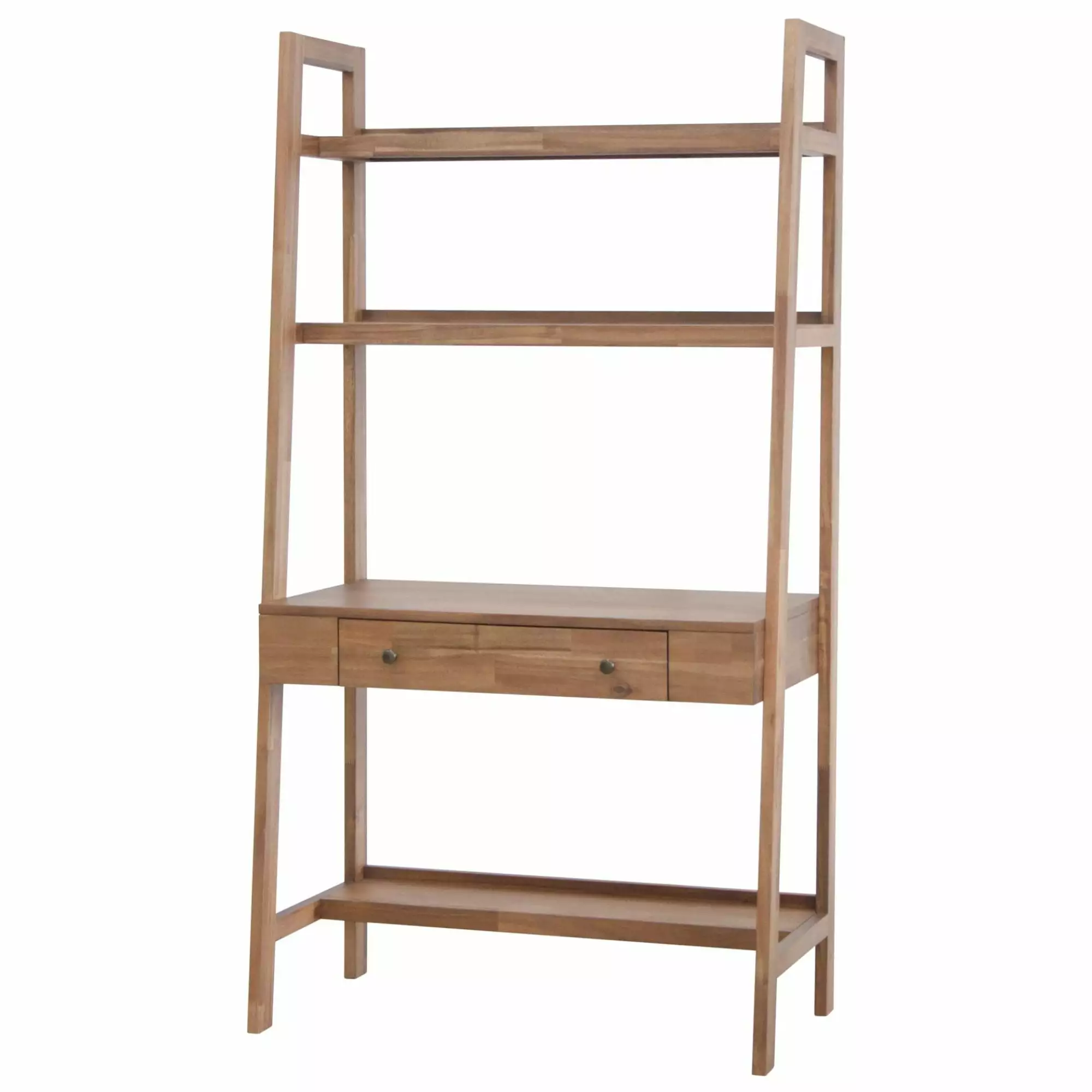 New Pacific Direct Henley 37.5 Solid Wood Wall Desk Newton Brown - Space-Saving Floating Desk