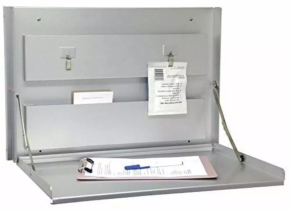 Omnimed Wall Desk Built- Storage Anodized Aluminum