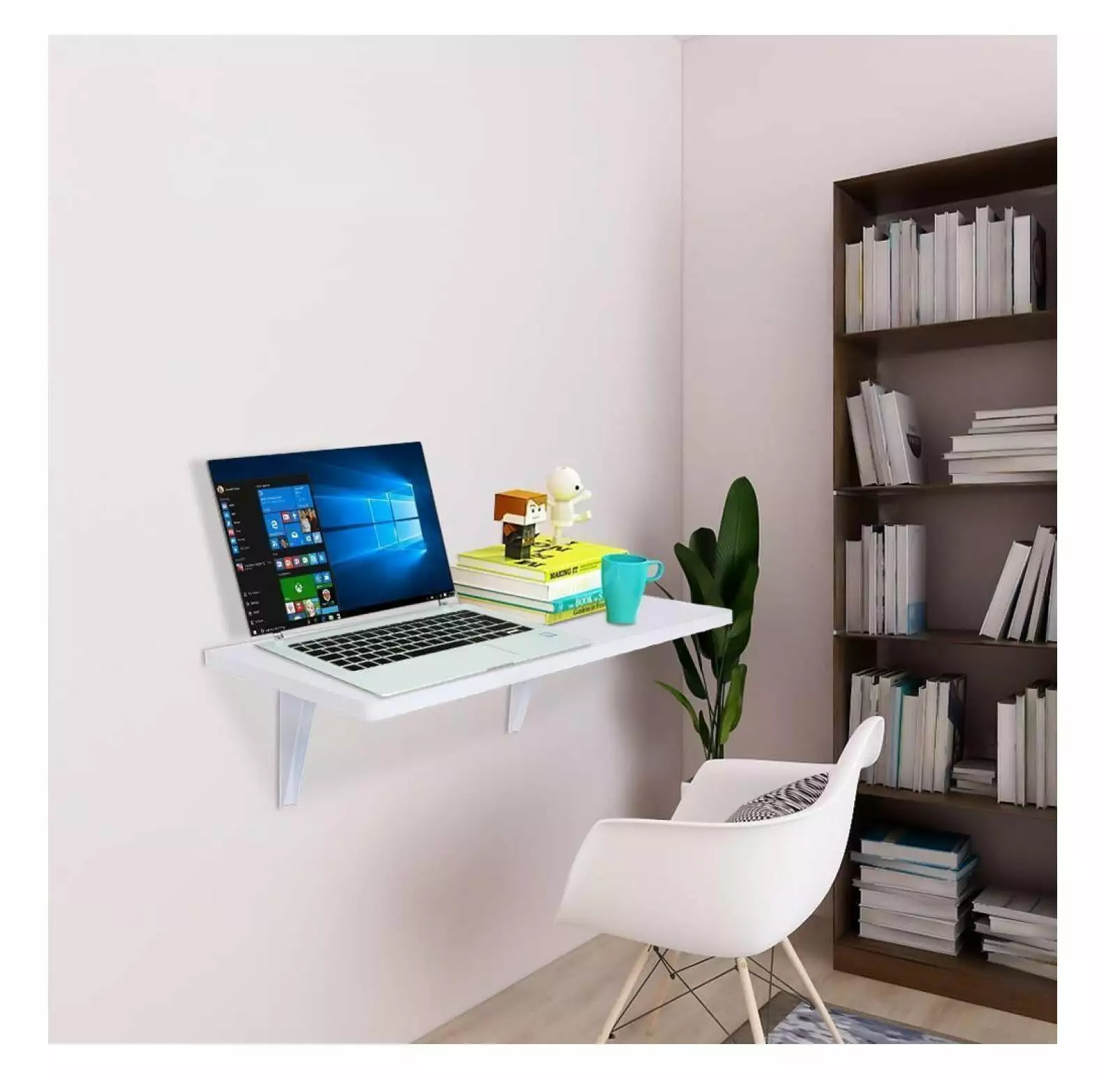 FENG20 Folding Computer Desk Wall-Mount Writing Table Laptop Study Work Space Saver
