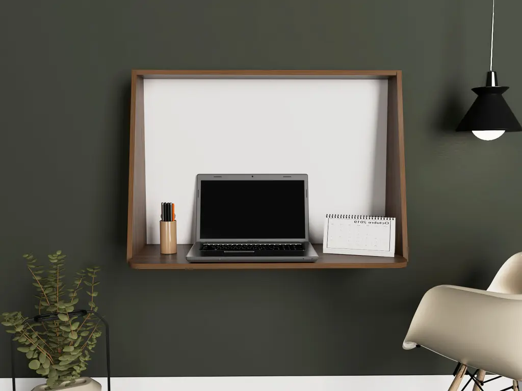Roma Wall Desk Wall Mounted Multicolor White Computer Desk Home Office fm furniture