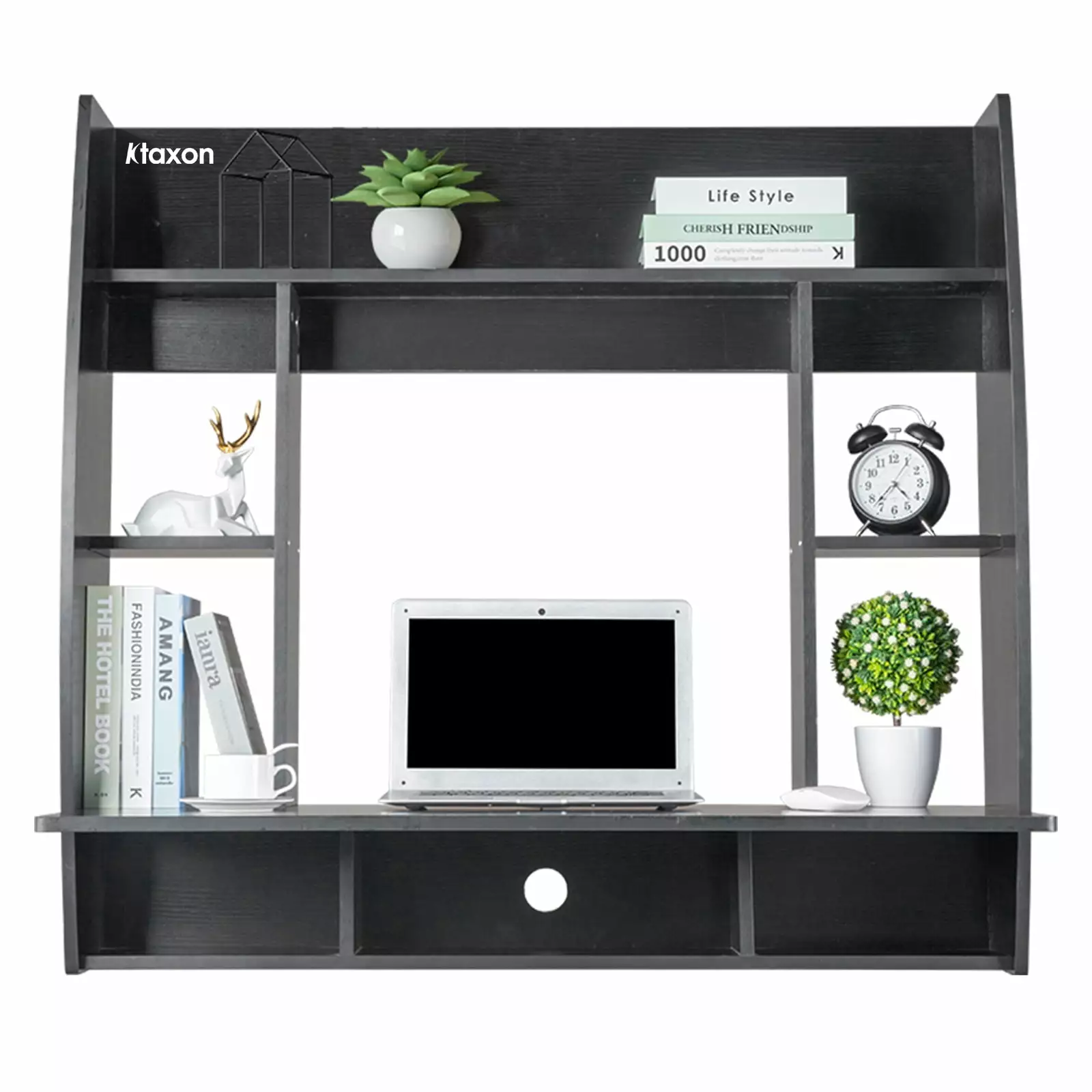 Ktaxon Black Wall Mounted Floating Office Computer Desk