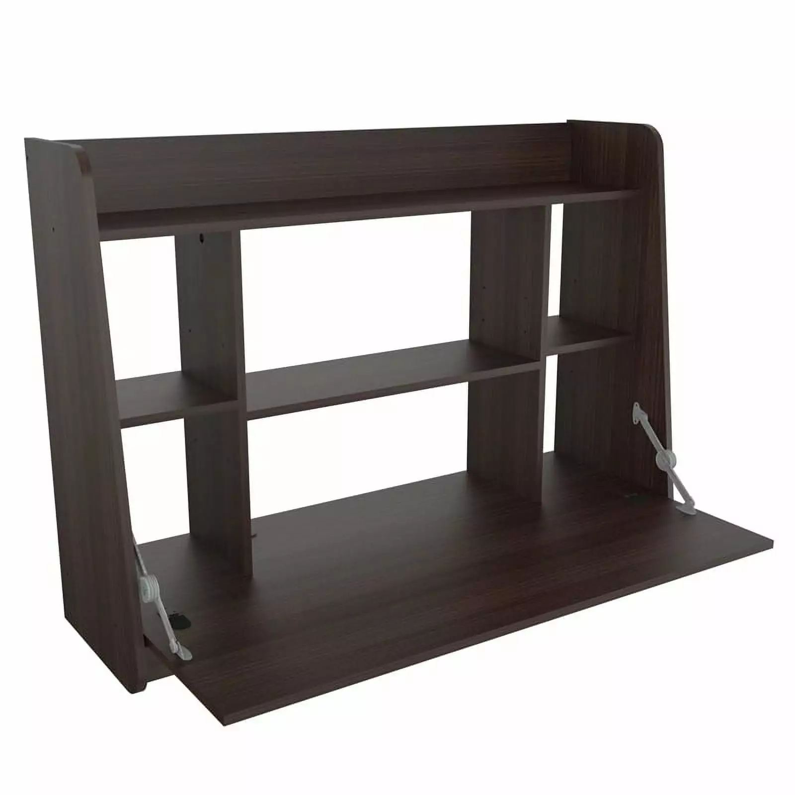 Pemberly Row Contemporary Wall Mounted Floating Desk Espresso