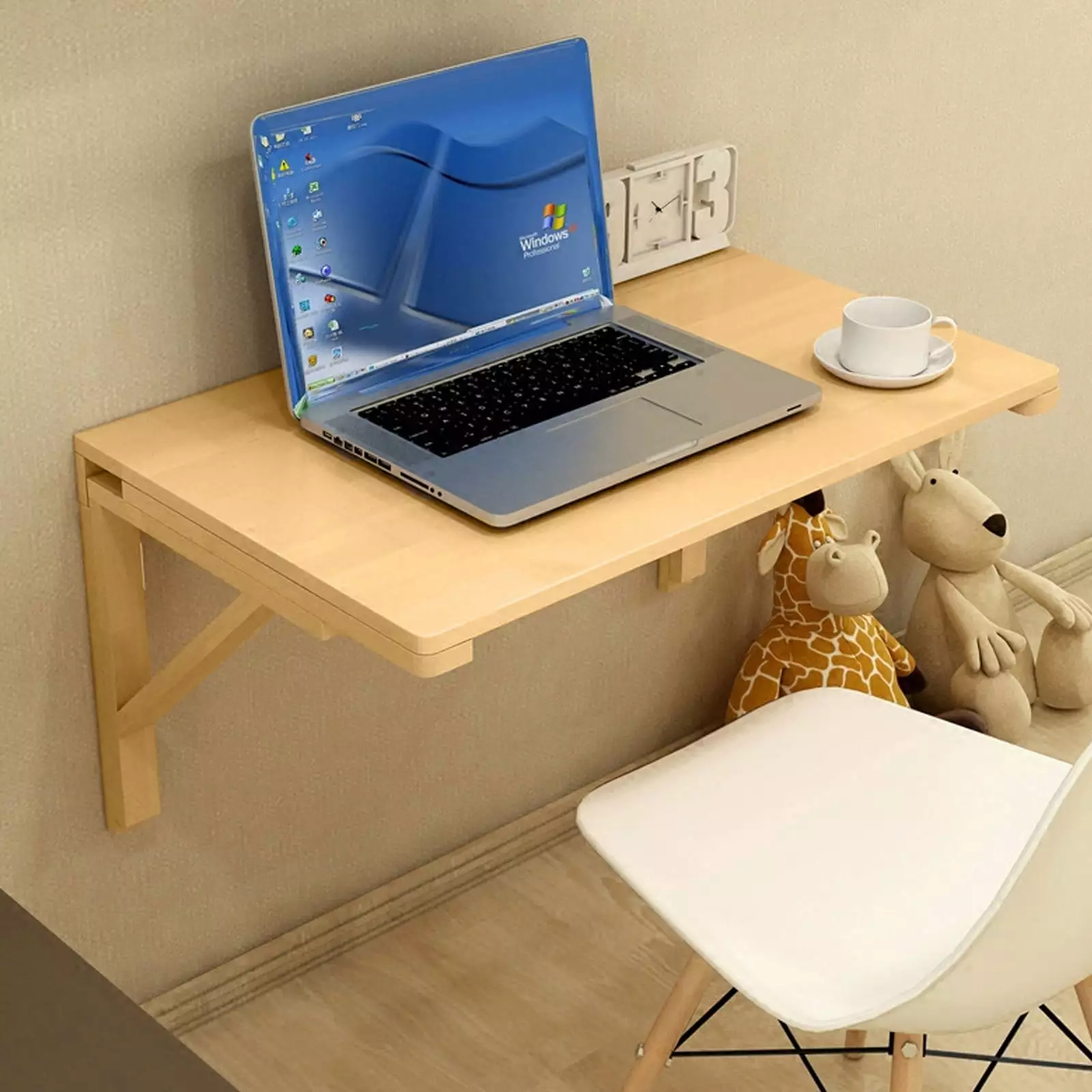 Multifunctional Wall Mounted Wooden Folding Desk WOOW DEPOT