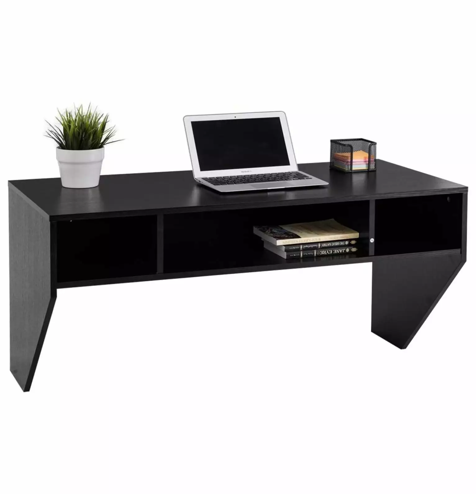 YANG97 Wall Mounted Floating Computer Desk Storage Shelves Home Office Bedroom