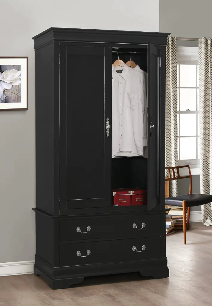 Louis Phillipe G3150 Armoire Black Particle Board glory furniture