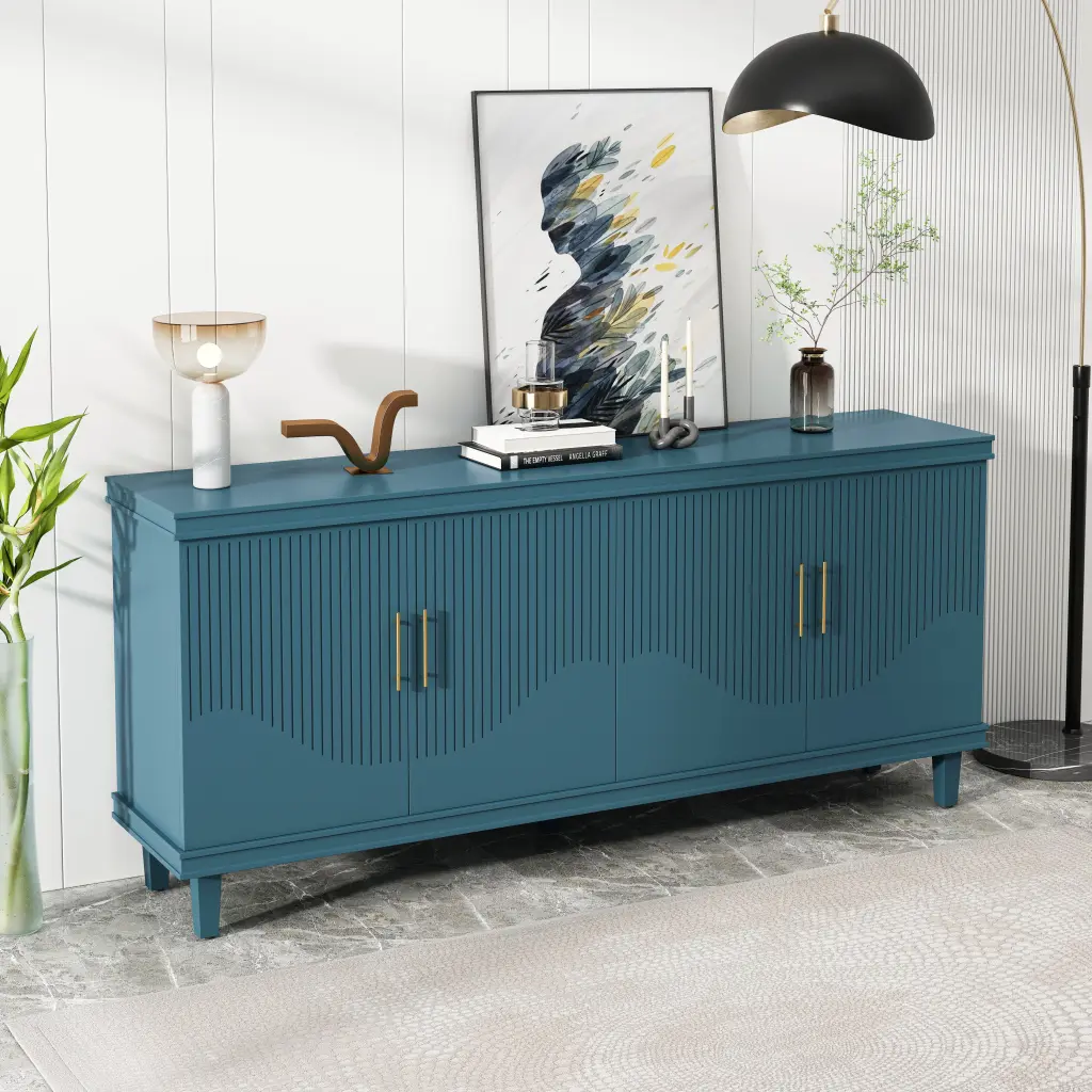 70 Inch Large 4 Door Cabinet Living Room Kitchen Bedroom rnb