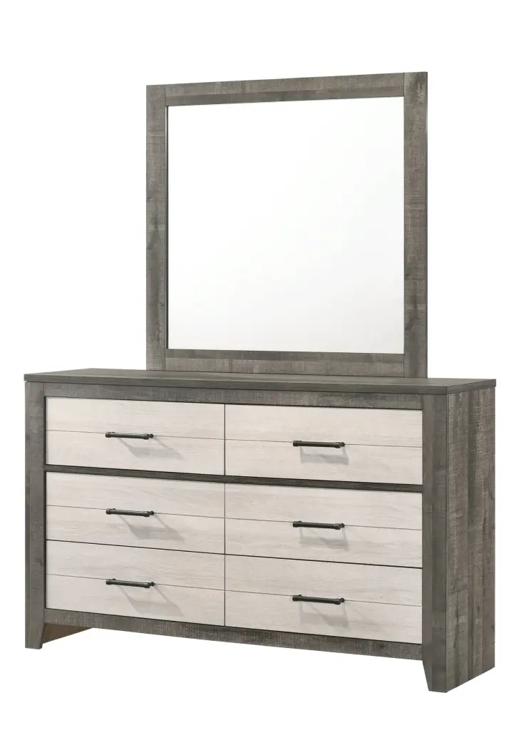 Rhett Dresser White Wood Finish crown mark inc