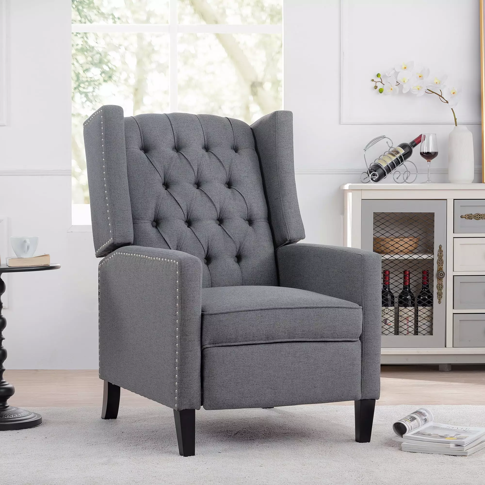 27.16 Wide Manual Wing Chair Recliner Comfortable Seating Jamini