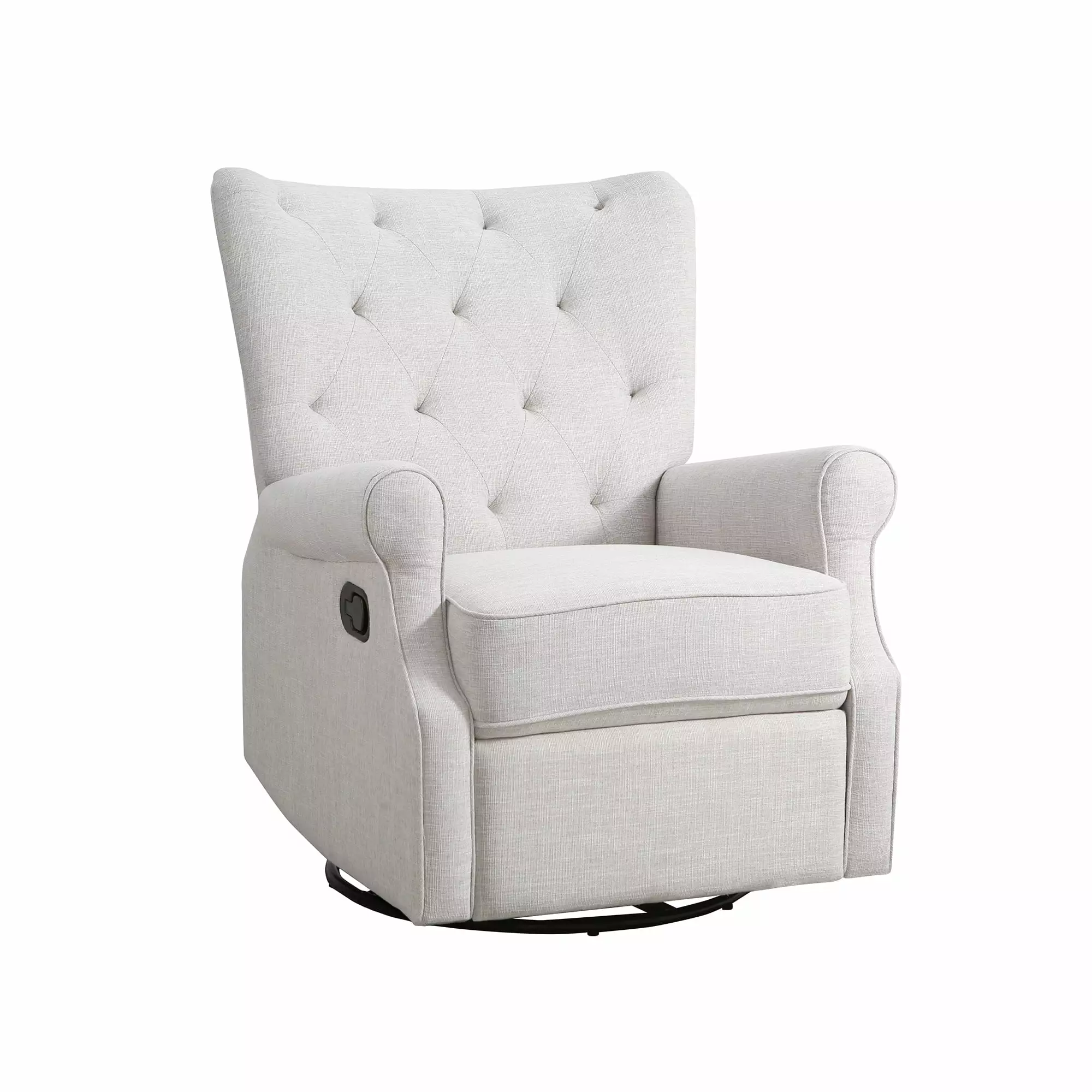 Second Story Home Alice Wingback Recliner Linen Canvas Fabric
