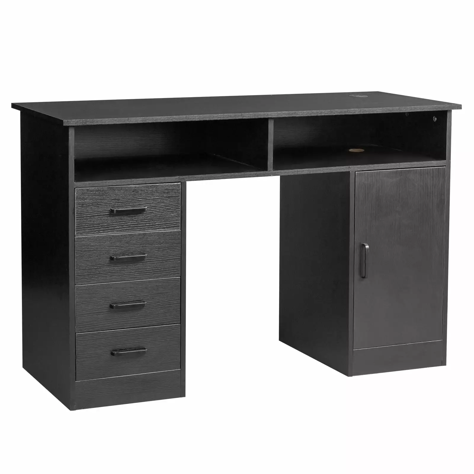 Ktaxon Wood Computer Desk Office Black Laptop PC Work Table Home Drawer Keyboard Tray FCH