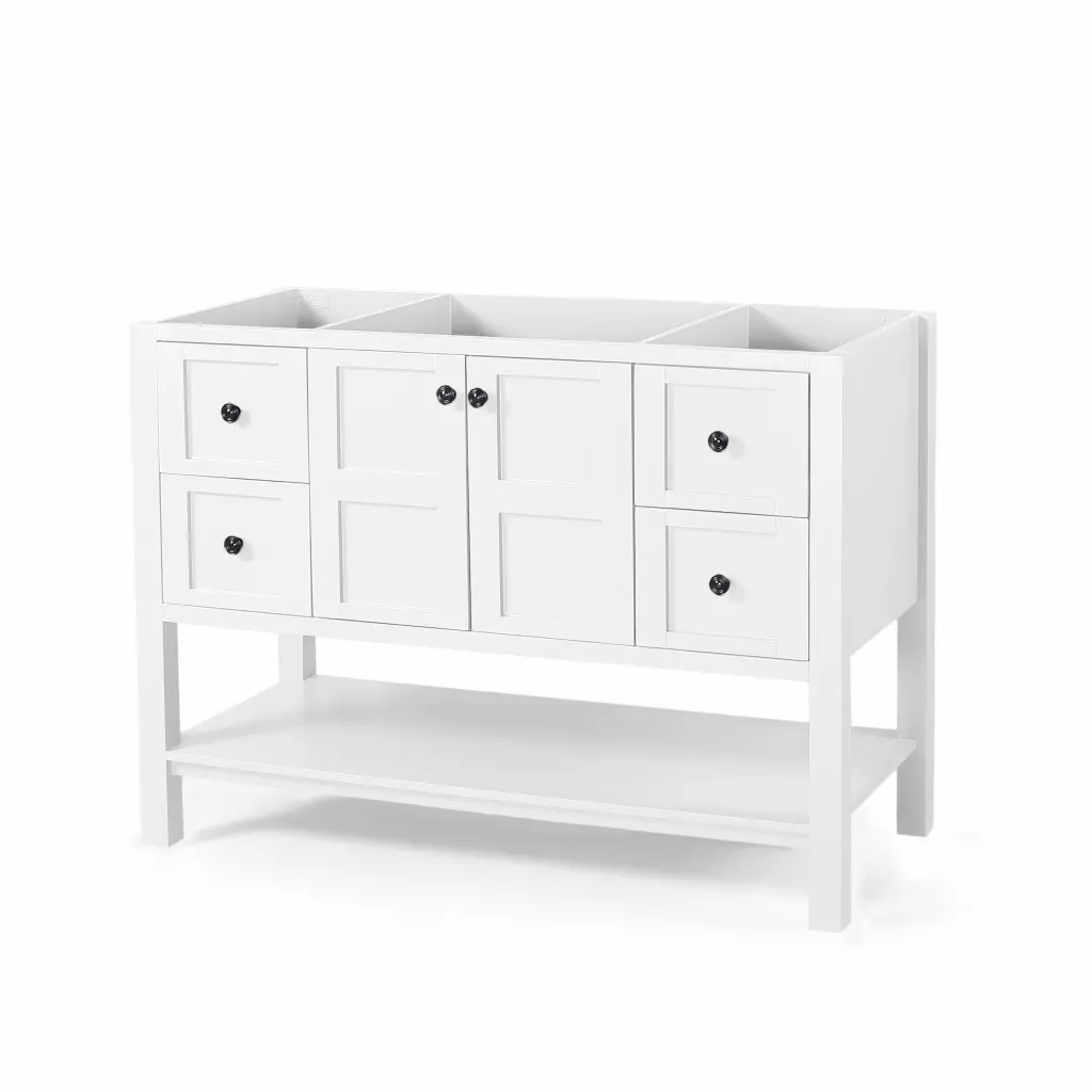 48'' Cabinet White Acacia Wood nh-bo