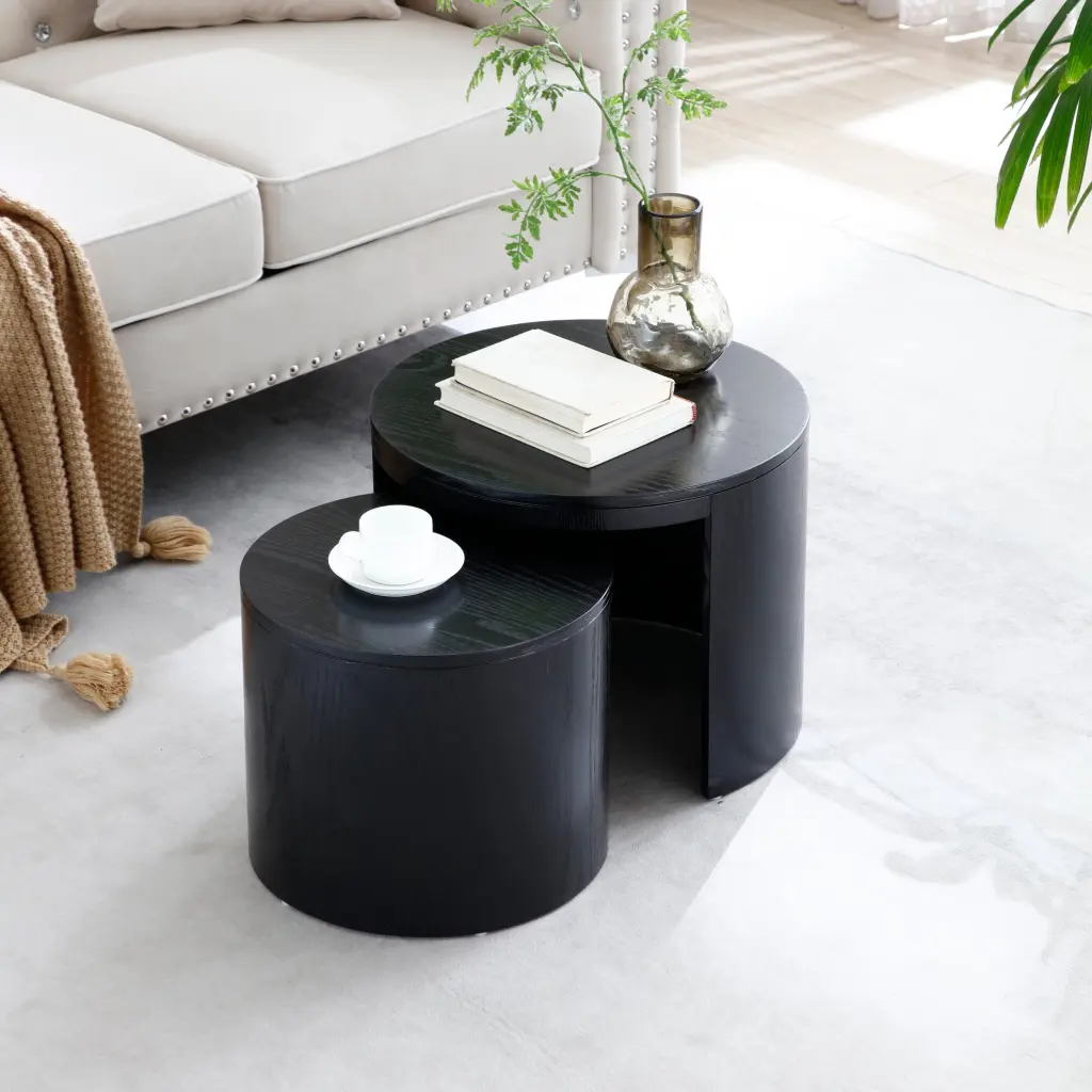 Coffee Tables MDF Ash Oak Walnut Veneer Side Table Coffee Table Elegant Design aijiafurniture