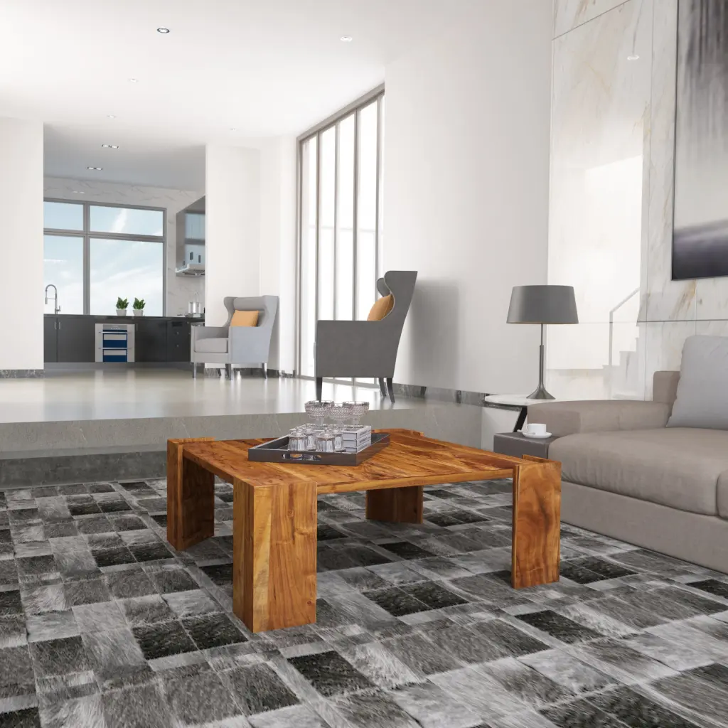 Atlantic Minimalist Coffee Table Natural Wood Contemporary Acacia Square Table atlantic solid wood furniture