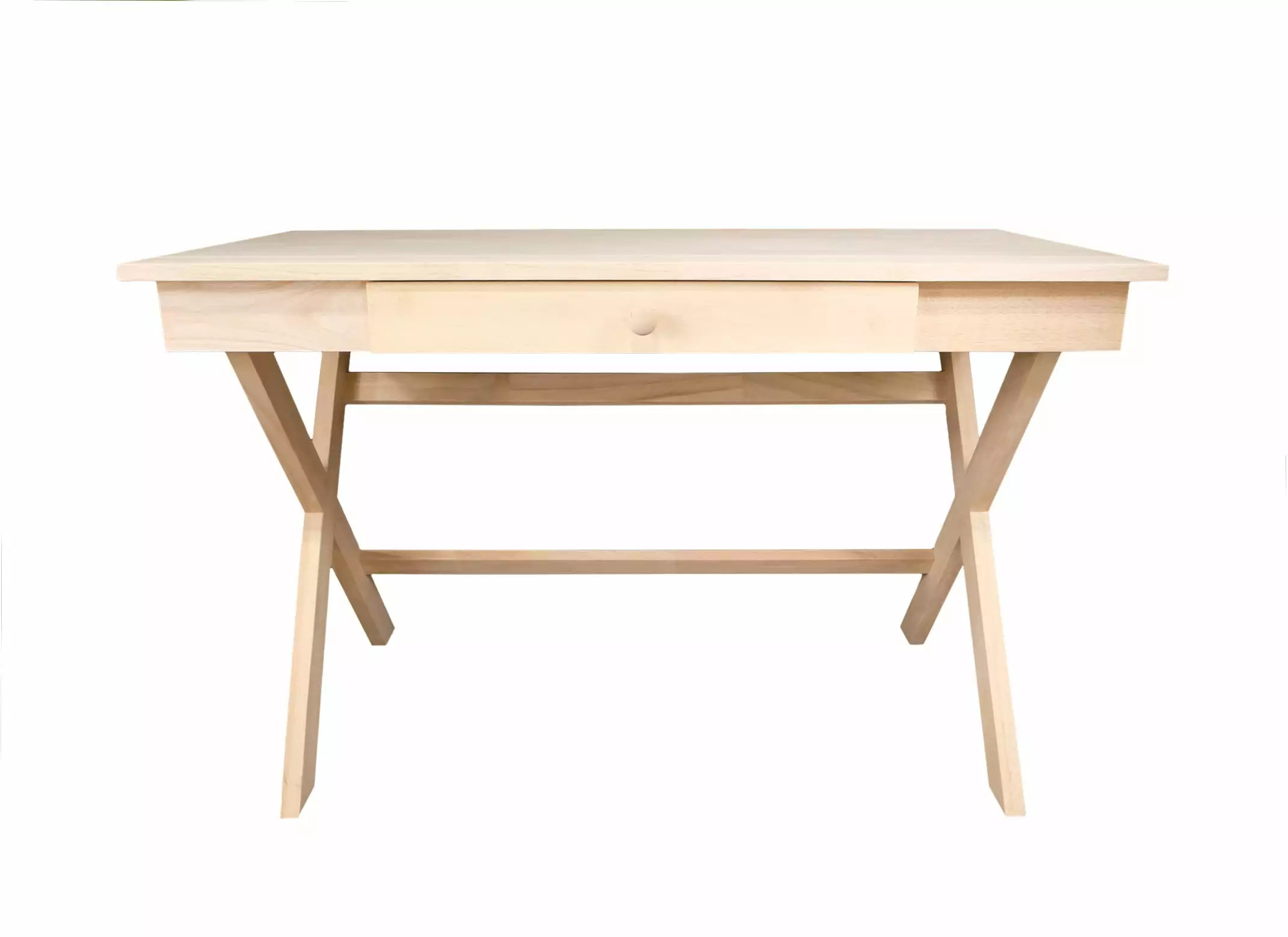 BingLTD REMO Desk X Leg Design and Drawer Solid Wood Home Office