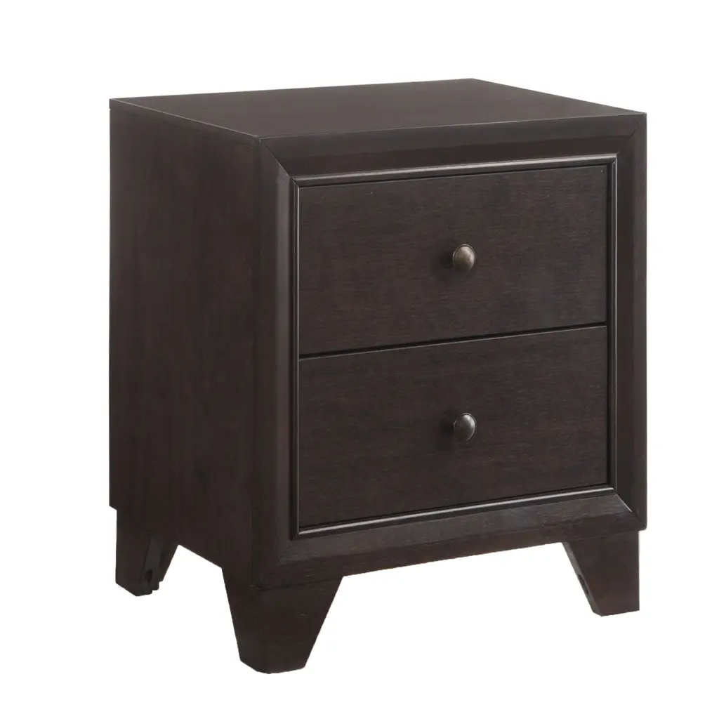 Espresso 2 Drawer Nightstand Espresso Espresso 2 Drawers Bedroom Rectangle Traditional furniture max