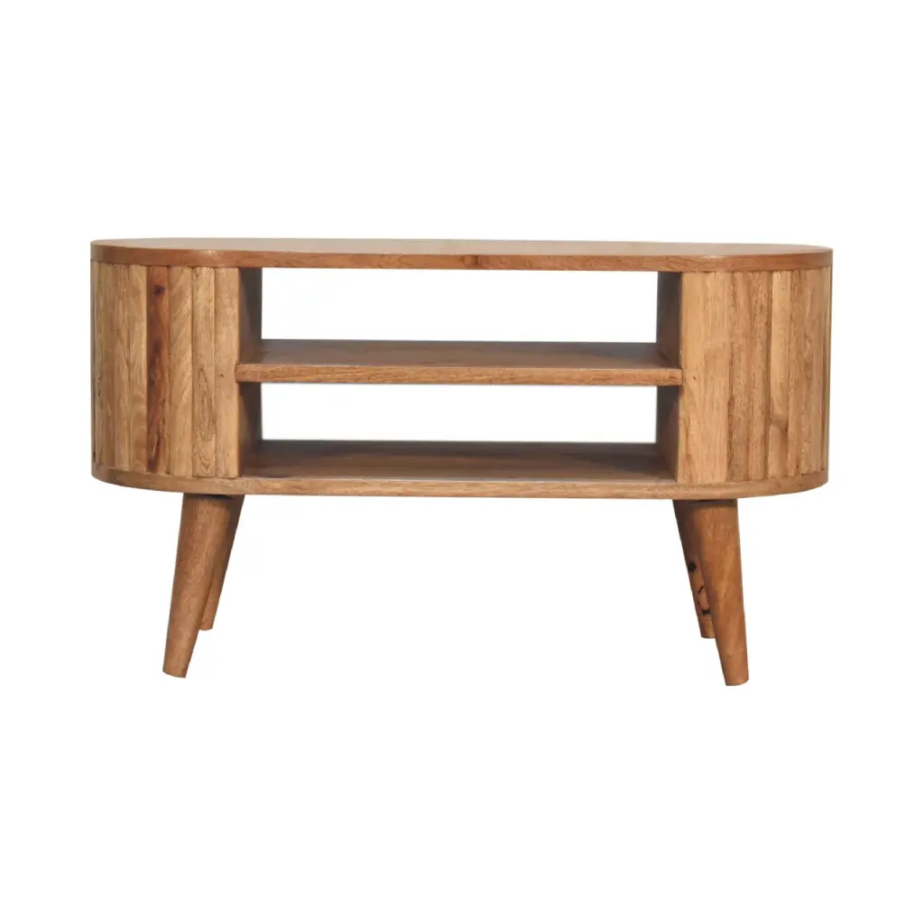 Stripe Media Unit Oak Solid Wood TV Stand Entertainment Center artisan furniture