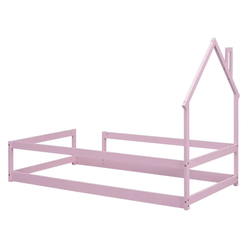 Twin Size Wood Bed Houtilize Influenced Headboard Floor Bed Fences inspirit