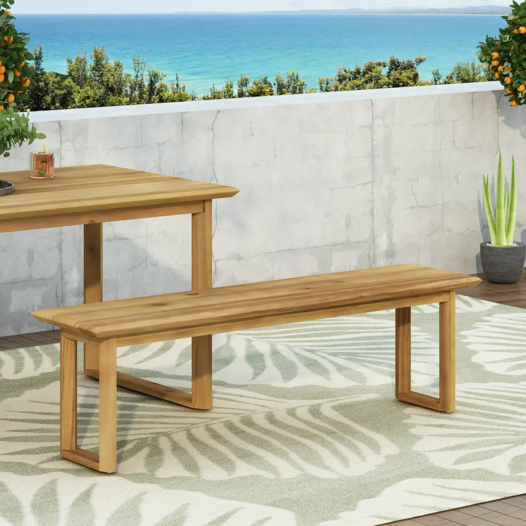 Nash MP1 Bench Teak Wood Indoor or Outdoor Use nh-perfect home