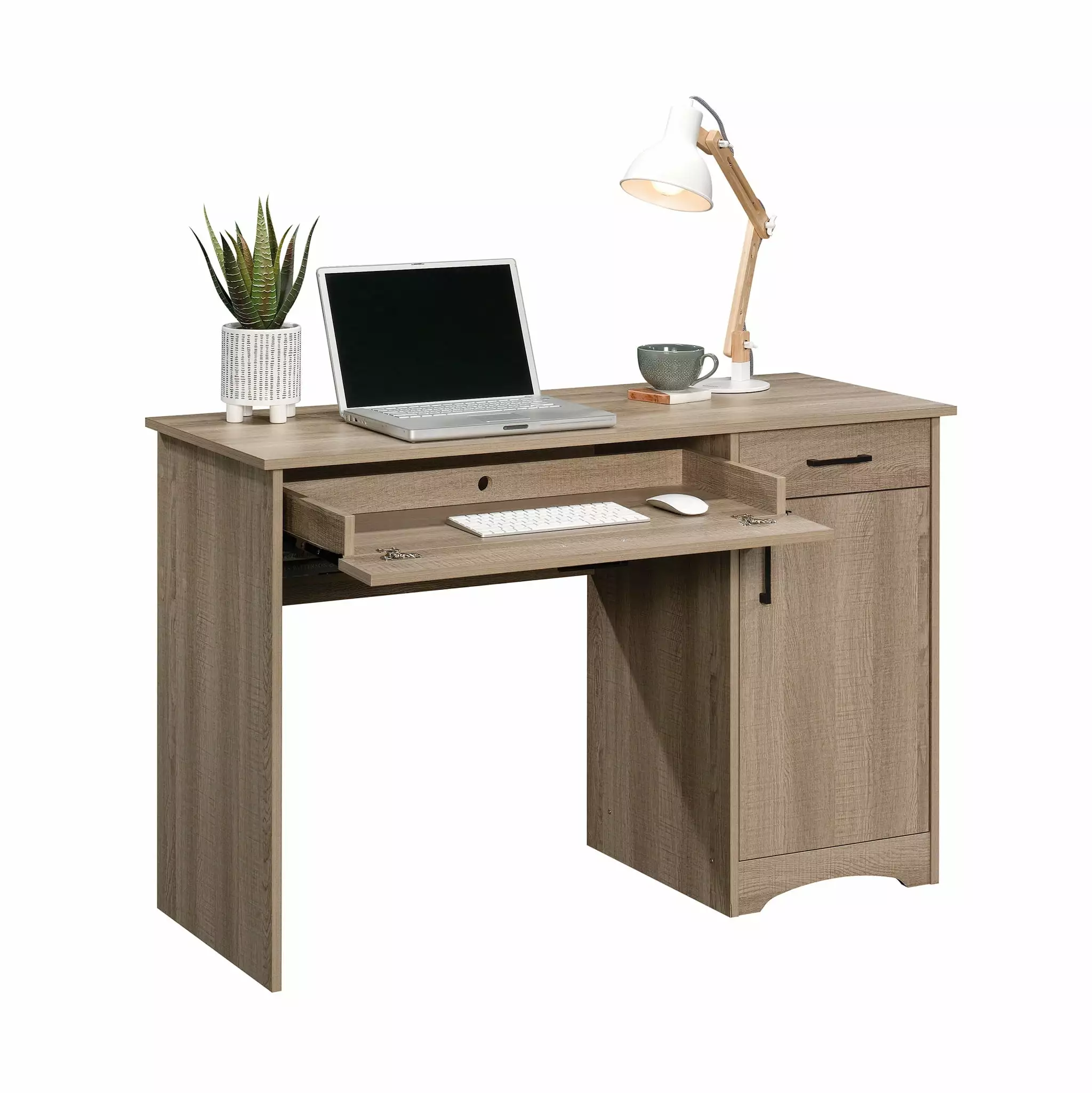CasaSole 47 Wide Computer Desk Summer Oak Home Office