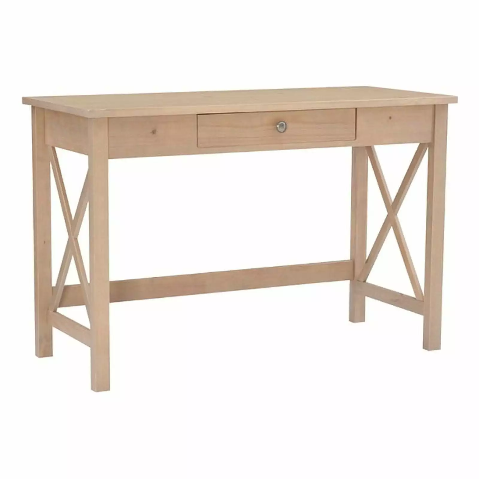 Riverbay Furniture Transitional Pine Wood Laptop Desk Driftwood Brown
