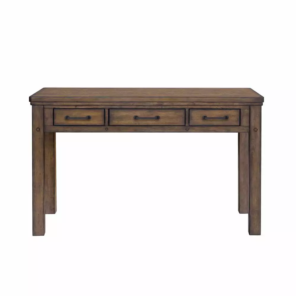 Cambridge 3-Drawer Wood Desk Brown Finish Samuel Lawrence Furniture