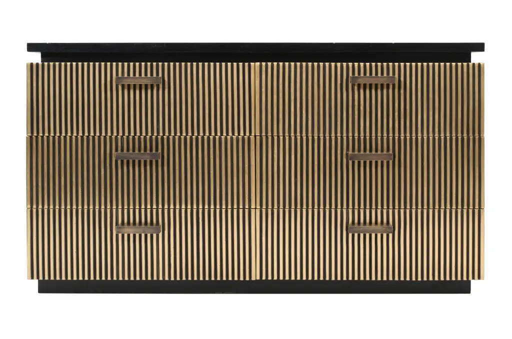 Allure Modern Style 6 Drawer Dresser Made Mango Wood And Finished Dresser galaxy home furnishings