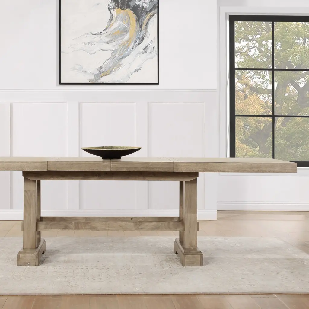 Napa Dining Table Sand Light Brown Wood Modern Dining Room steve silver furniture