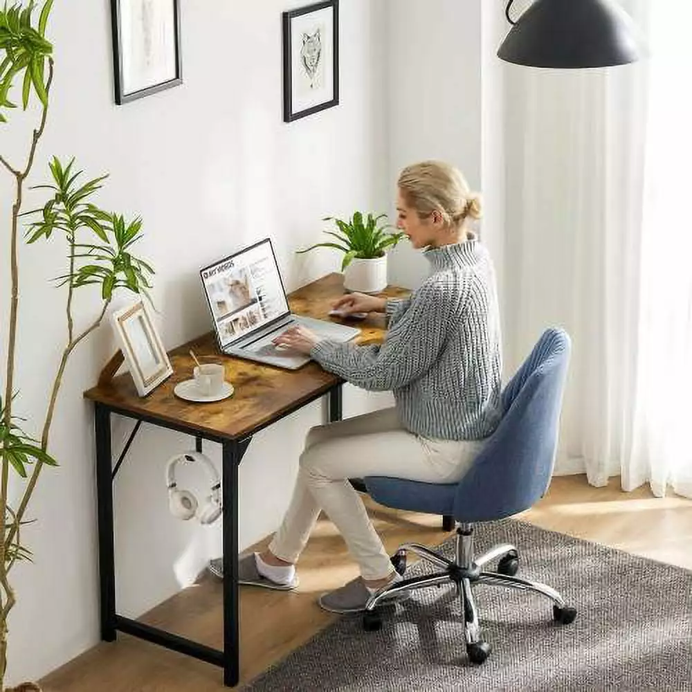 Modern Simple Style Wooden Work Office Desk Storage - 31 Inch Brown Desk Hypeshops