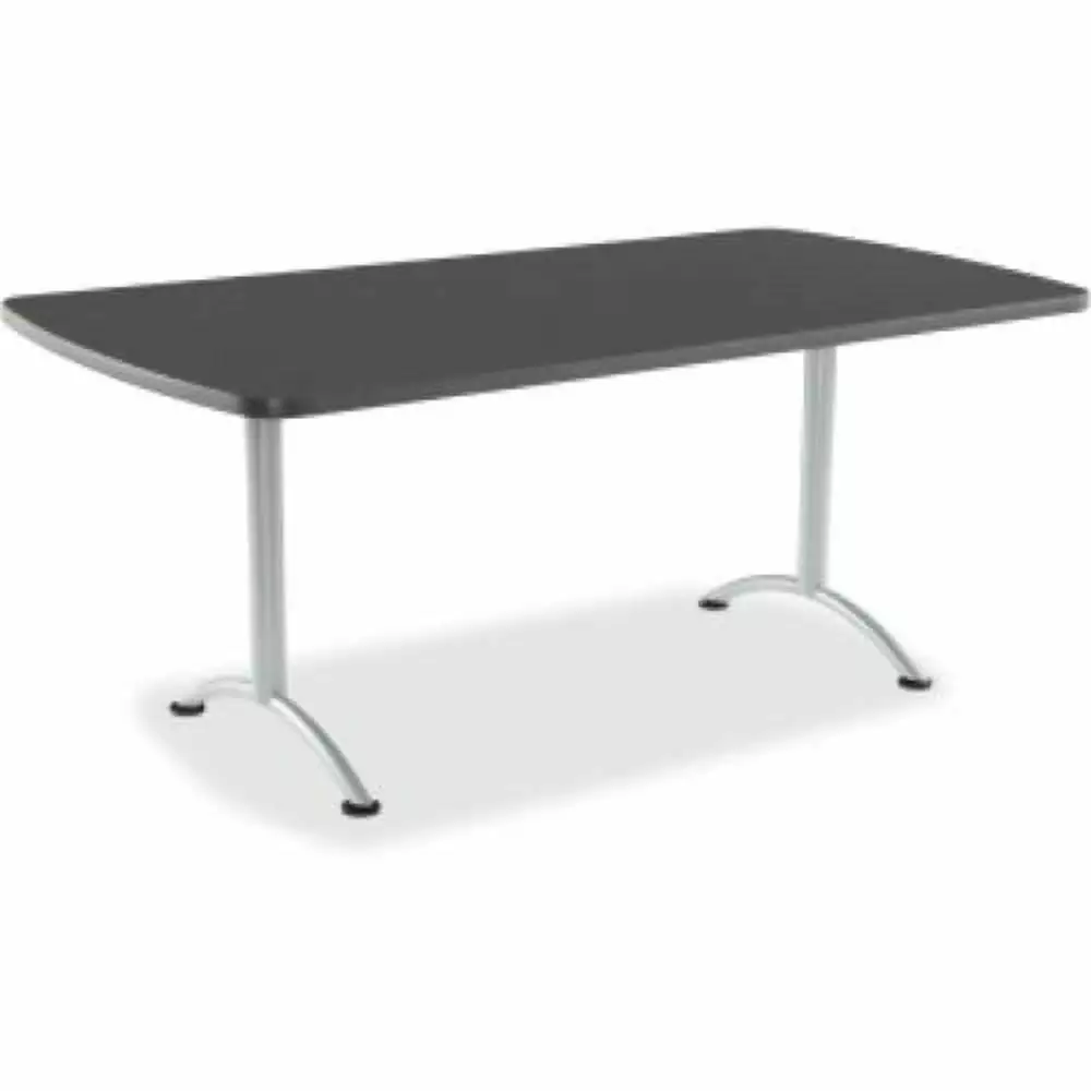 Iceberg Arc Fixed Height Table 36X72 Rectangular Graphite - Large and Durable Work Surface
