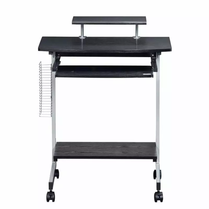 Pemberly Row Graphite Wood Top Computer Work Station