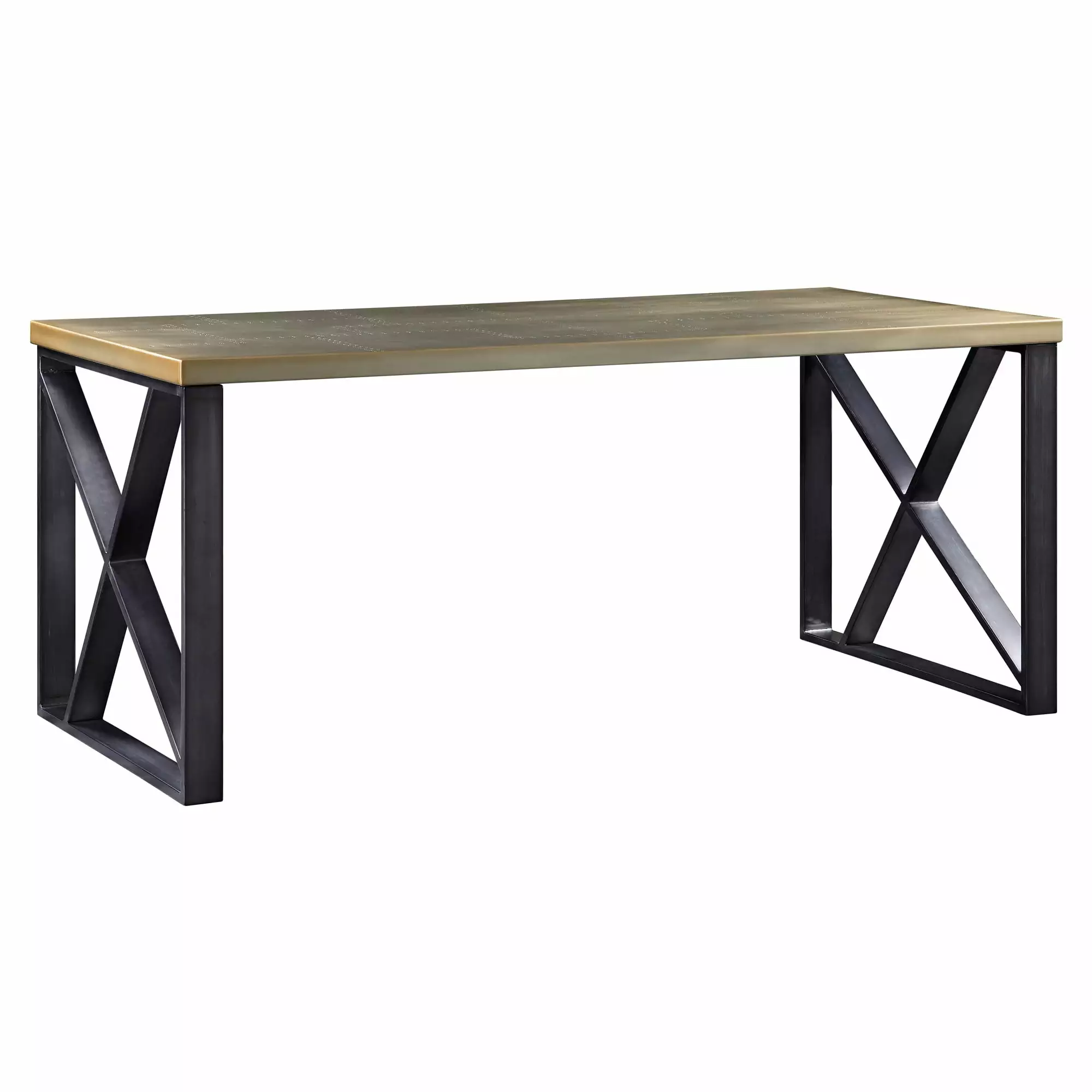 ACME Jennavieve Writing Desk Gold Aluminum - Modern Home Office Desk Acme Furniture