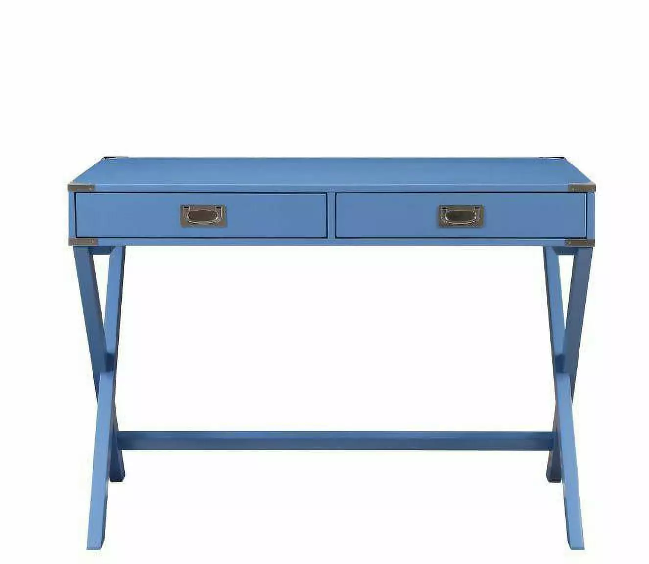 Linon 2-Drawer Writing Desk Blue Home and Office Use ARCTICSCORPION